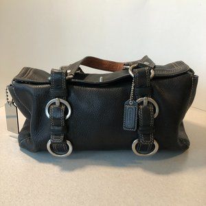 Vintage Coach Chelsea Black Pebbled Leather Satchel